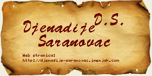 Đenadije Saranovac vizit kartica
